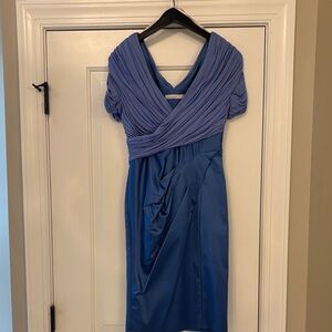 Karen Millen Blue Pleated Mini Dress